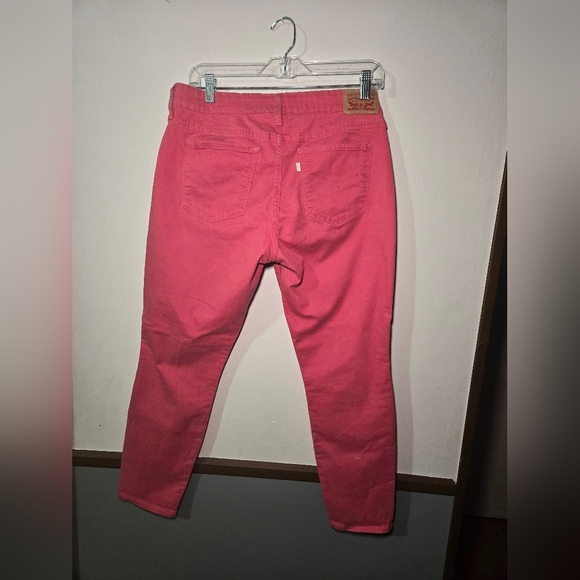 Levi's Jeans Womens 31 Pink Cotton Stretch Mid Rise Skinny 5 Pocket Casual - Picture 2 of 8